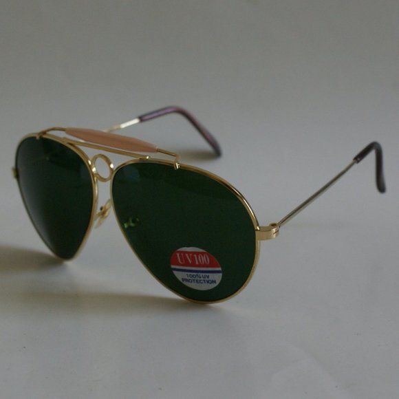 NWT True Vintage 80's/90's Outdoorsman Classic Aviator w/top bar Sunglasses - Picture 5 of 7